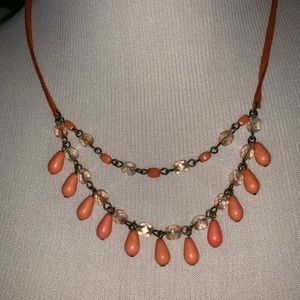 Orange bead necklace